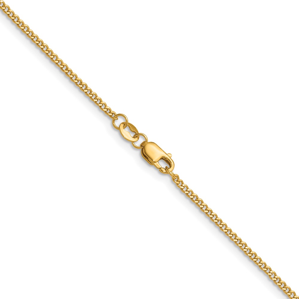 1/20 14K Gold Filled 1.50mm Curb with Lobster 18in Chain - 1