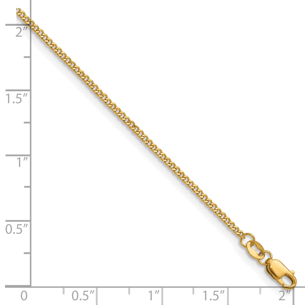 1/20 14K Gold Filled 1.50mm Curb with Lobster 18in Chain - 4