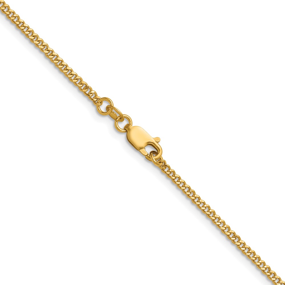 1/20 14K Gold Filled 2.0mm Curb with Lobster Clasp 16in Chain - 1