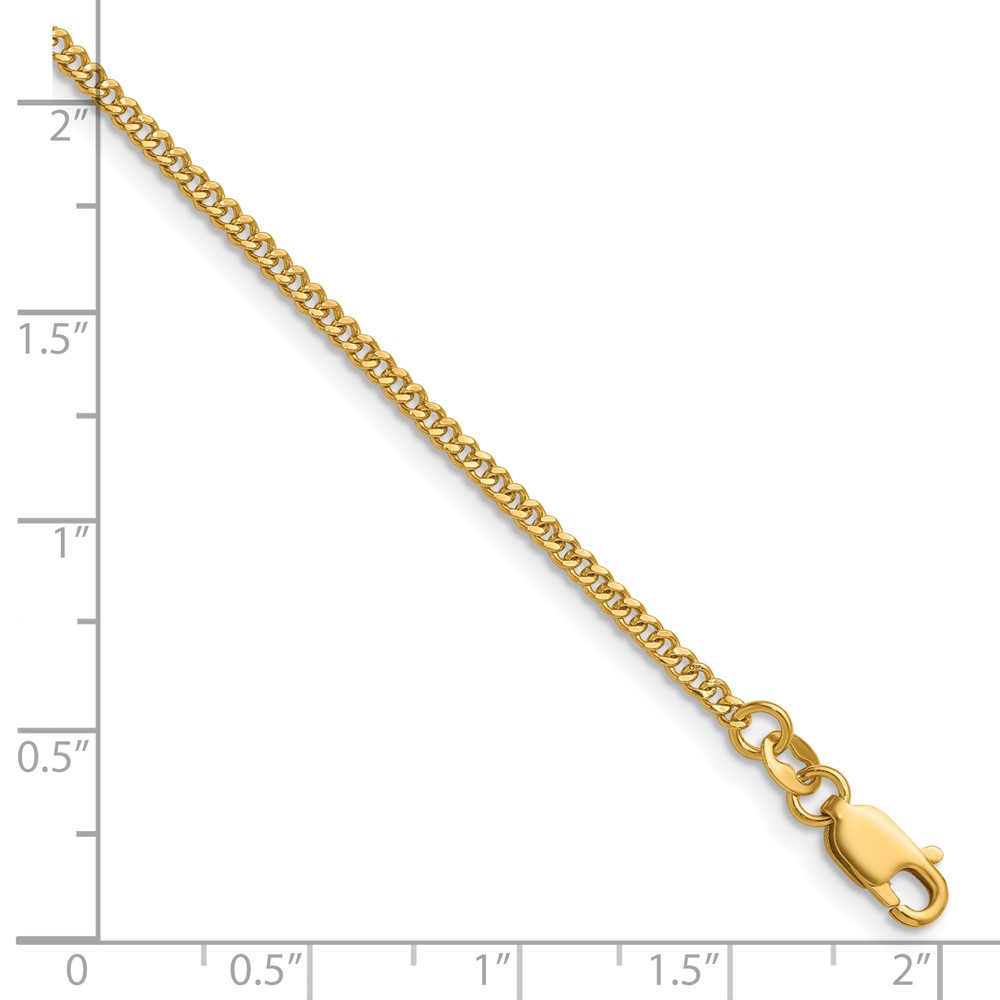 1/20 14K Gold Filled 2.0mm Curb with Lobster Clasp 16in Chain - 2