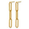 1/20 14K Gold Filled Paperclip Link Post Dangle Earrings - 1 1/20 14K Gold Filled Paperclip Link Post Dangle Earrings - 1