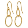 1/20 14K Gold Filled Sparkle Interlocking Circles Dangle Earrings - 1 1/20 14K Gold Filled Sparkle Interlocking Circles Dangle Earrings - 1