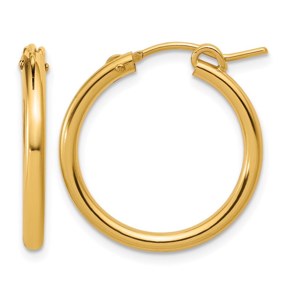 1/20 14K Gold Filled 2.30 x 22mm Eurowire Hoop Earrings - 0 1/20 14K Gold Filled 2.30 x 22mm Eurowire Hoop Earrings - 0