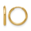 1/20 14K Gold Filled 1.25 x 12mm Endless Hoop Earrings - 0 1/20 14K Gold Filled 1.25 x 12mm Endless Hoop Earrings - 0