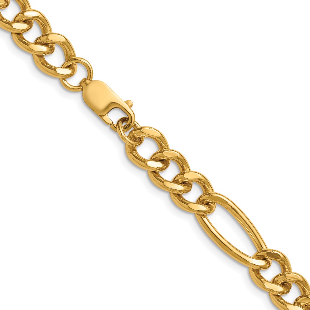 1/20 14K Gold Filled 7.75mm Figaro with Lobster Clasp 20in Chain - 2 1/20 14K Gold Filled 7.75mm Figaro with Lobster Clasp 20in Chain - 2