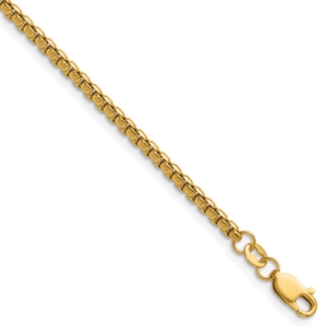 1/20 14K Gold Filled 2.60mm Rnd Venetian Box w/Lobster Clasp Chain - 0