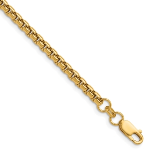1/20 14K Gold Filled 3.60mm Rnd Venetian Box w/Lobster Clasp Chain - 0