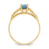 14k Madi K Synthetic Blue Zircon Ring - 1 14k Madi K Synthetic Blue Zircon Ring - 1