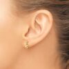 14k Madi K Puffed Heart Post Dangle Earrings - 2