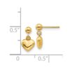 14k Madi K Puffed Heart Post Dangle Earrings - 3