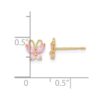 14k Madi K Kids Pink CZ Butterfly Post Earrings - 2