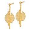 14K Polished and Brushed Dangle Post Earrings - 1 14K Polished and Brushed Dangle Post Earrings - 1