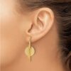 14K Polished and Brushed Dangle Post Earrings - 2 14K Polished and Brushed Dangle Post Earrings - 2