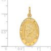 14k Polished and Satin Oval St. Christopher Pendant - 3