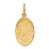 14k Polished and Satin Oval St. Christopher Pendant - 0