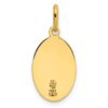 14k Polished and Satin Oval St. Christopher Pendant - 2