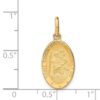 14k Polished and Satin Oval St. Christopher Pendant - 3