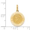 14k Polished and Satin Round St. Christopher Pendant - 3