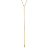 14K Polished Y-drop Bar w/ 1in ext. Necklace - 0