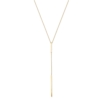 14K Polished Y-drop Bar w/ 1in ext. Necklace - 2