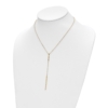 14K Polished Y-drop Bar w/ 1in ext. Necklace - 1