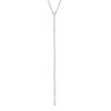14K White Gold Polished Y-drop Bar w/ 1in ext. Necklace - 0