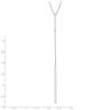 14K White Gold Polished Y-drop Bar w/ 1in ext. Necklace - 3