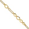 14K Polished Fancy Double-stranded Link Bracelet - 0