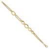 14K Polished Fancy Double-stranded Link Bracelet - 1