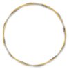 14K w/Rhodium Polished and Dia-cut Braided Slip-On Bangle - 1