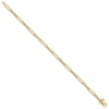 14K Polished and Textured Paperclip Link Bracelet - 1 14K Polished and Textured Paperclip Link Bracelet - 1
