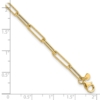 14K Polished and Textured Paperclip Link Bracelet - 4 14K Polished and Textured Paperclip Link Bracelet - 4