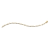 14K Polished and Textured Paperclip Link Bracelet - 8 14K Polished and Textured Paperclip Link Bracelet - 8