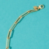 14K Polished and Textured Paperclip Link Bracelet - 6 14K Polished and Textured Paperclip Link Bracelet - 6