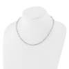 14K White Gold Polished / Textured Paperclip Link Necklace - 1 14K White Gold Polished / Textured Paperclip Link Necklace - 1