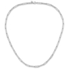 14K White Gold Polished / Textured Paperclip Link Necklace - 2 14K White Gold Polished / Textured Paperclip Link Necklace - 2