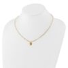 14K Polished Heart Paperclip Link Necklace - 2