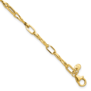 14K Polished Fancy Twisted Link Bracelet - 0