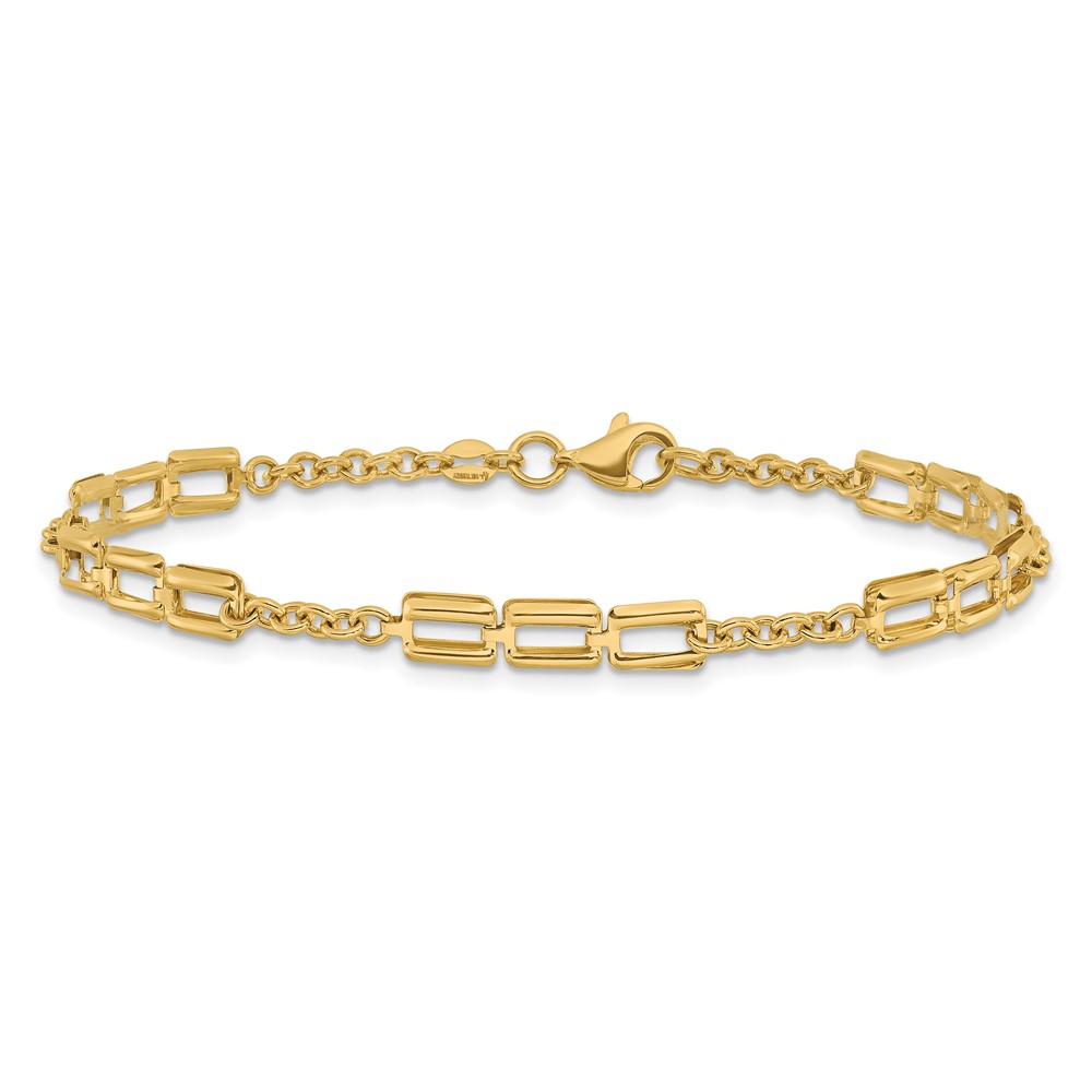 14K Polished Fancy Link Bracelet - 2