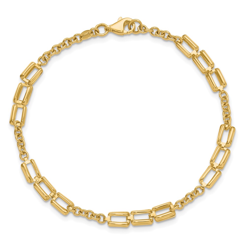 14K Polished Fancy Link Bracelet - 3