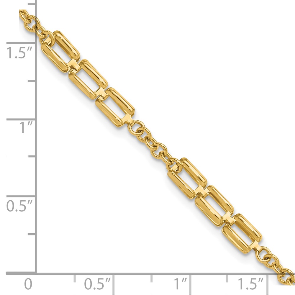 14K Polished Fancy Link Bracelet - 4