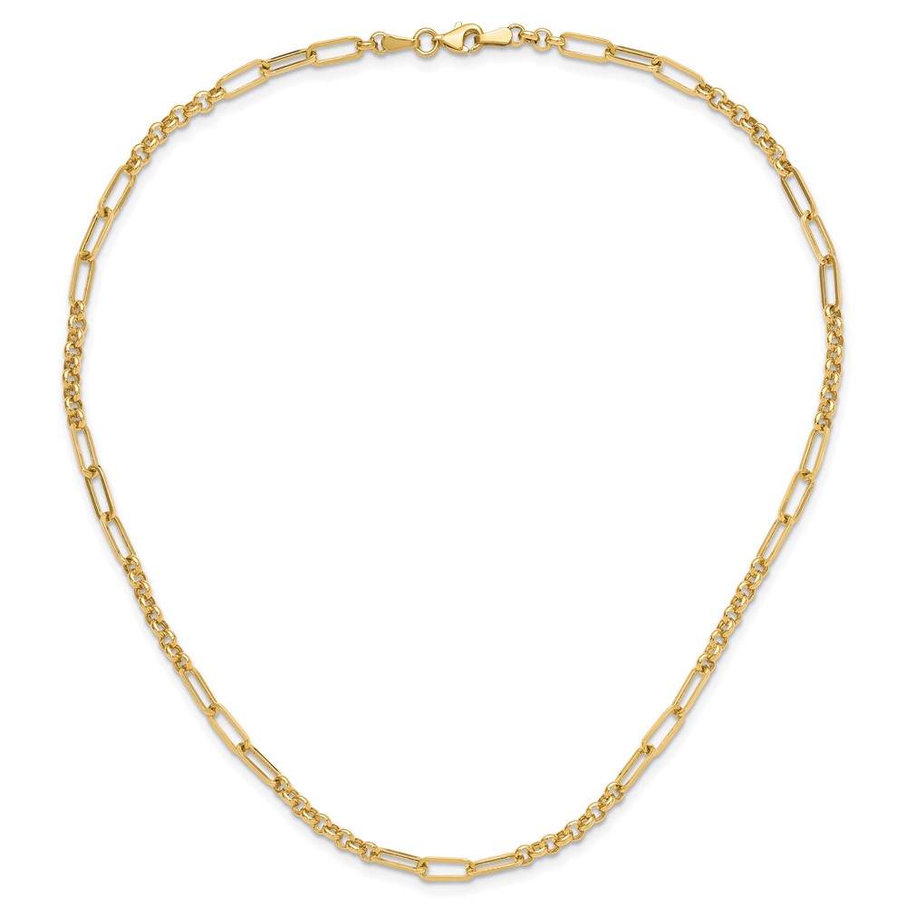 14K Polished Fancy Link Necklace - 3
