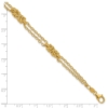 14K Polished and Textured Multi-strand Bracelet - 4