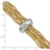 14K with Rhodium Polished Knot Mesh Multi-strand Bracelet - 4
