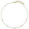 14K Two-tone Pol/Texture/Dia-cut Beads w/2in ext. Necklace - 3