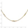 14K Two-tone Pol/Texture/Dia-cut Beads w/2in ext. Necklace - 4