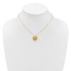 14K Polished / Dia-cut Puffed Heart w/2in ext. Necklace - 2 14K Polished / Dia-cut Puffed Heart w/2in ext. Necklace - 2