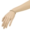 14K w/White Rhodium Polished Cable and Paperclip Link Bracelet - 5