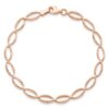 14K Rose Gold Polished and D/C Bracelet - 2