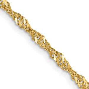 14K 20 inch 2mm Singapore with Lobster Clasp Chain - 0